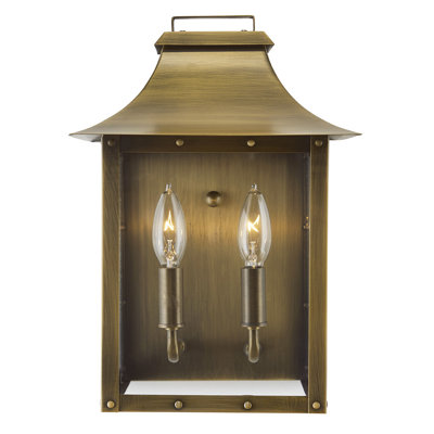 Lanterne murale d'extérieur à 2 ampoules H 13,5 po Hayes