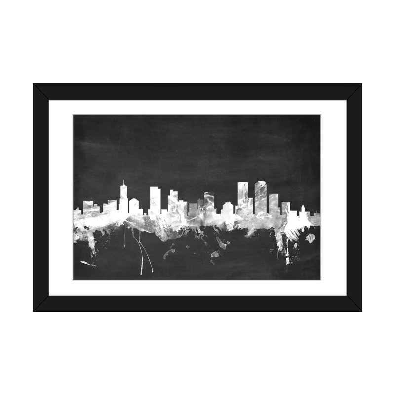 «Denver, Colorado, USA» par Michael Tompsett, impression sur toile tendue, H 16 po x l 24 po x P 1 po, Blanc