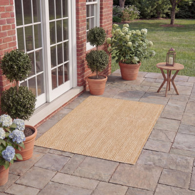 Arneshia Beige Indoor/Outdoor Area Rug