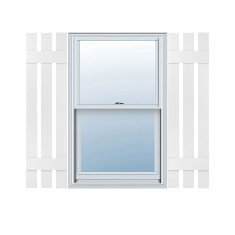 Forest Green Vinyl Board and Batten Exterior Shutters, 12" x 63"