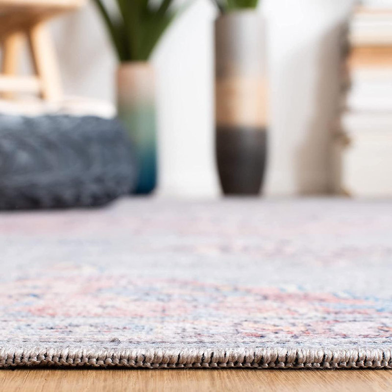 Duilio Performance Machine Washable Oriental Rug, Square 6'7"