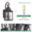 23"(H) 1-Pack Outdoor Wall Lantern Light – Vintage Black Metal Sconce with Clear Seeded Glass for Porch, Patio, and Garden (Bulb Not Included)