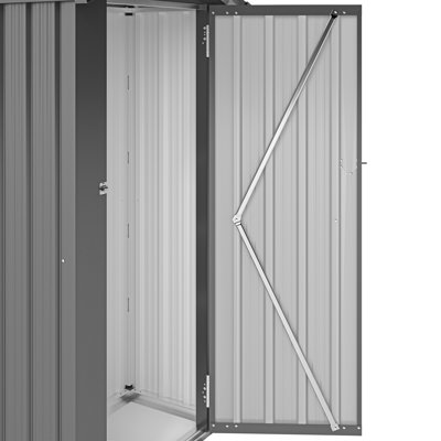 High Quality Galvanized Iron Sheet,Waterproof Design, Reasonable Internal Space Planning,Equipped With A Solid Lock System,Easy To Assemble And Move,Small Metal Compact Garden Shed
