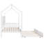 Lit en bois avec couchette, lit pour enfant avec tablette