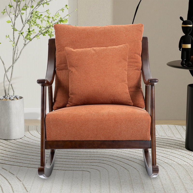 Chaise berçante moderne, Brun