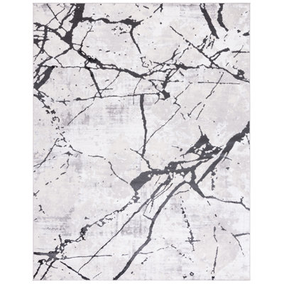 Tapis gris / noir abstrait Metzger
