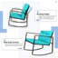 Dining Set for 2, 3-Piece Rattan Bistro Set with Cushions and Glass Coffee Table-1905826406-1905826407