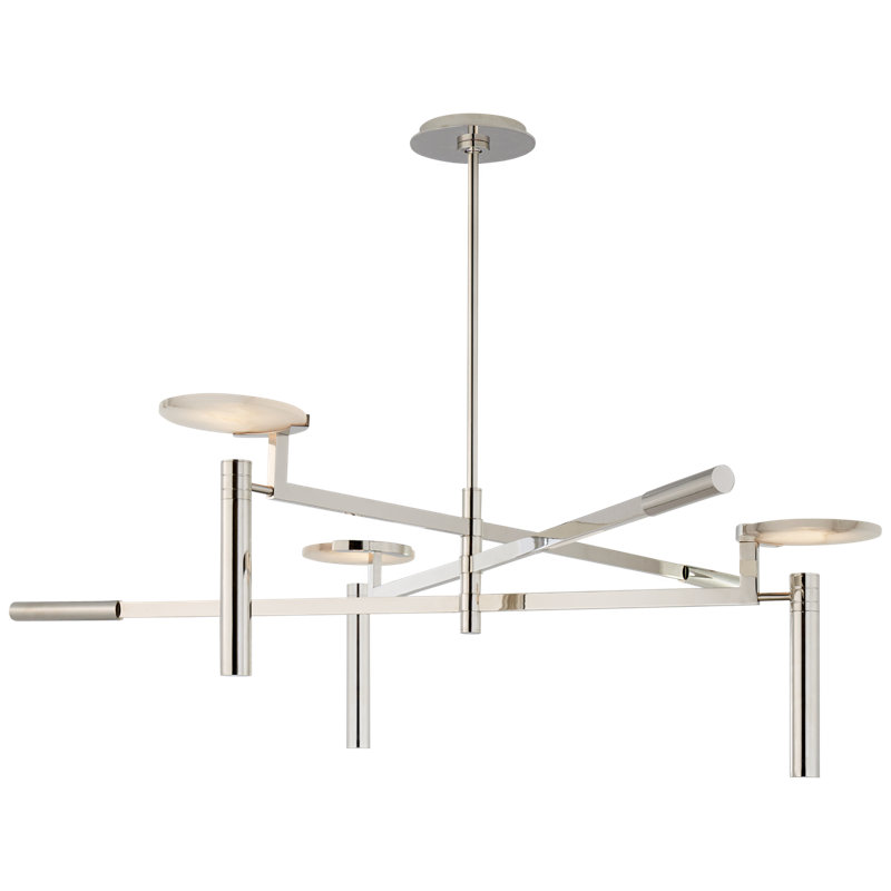 Kelly Wearstler Melange Large Floating Disc Chandelier, Polished Nickel