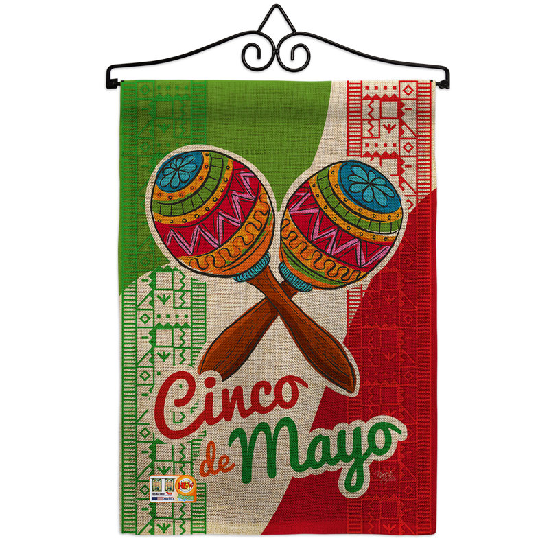 Ensemble de drapeaux 19 x 13 po Maracas Cinco De Mayo