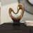 Polystone Heart Abstract Decorative Sculpture with Black Base-352978346