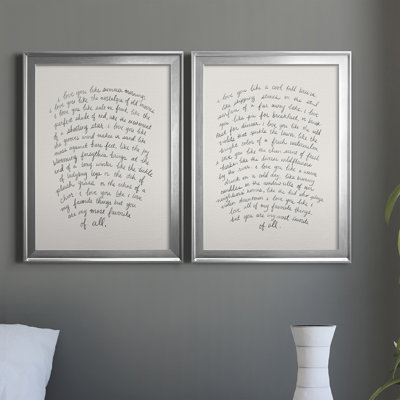 Lettre à un amoureux I, reproduction encadrée de qualité supérieure - prête à être accrochée