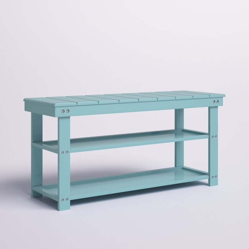 Banc utilitaire avec tablettes Carrold, Écume de mer