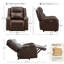 Genuine Leather Zero Wall Power Recliner with Adjustable Headrest-944271076