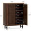 Armoire à chaussures en bois à 6 niveaux avec portes à persiennes-1068054678