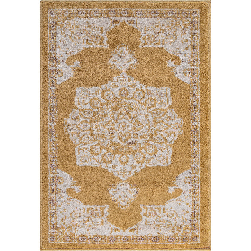 Tapis traditionnel Ulla couleur soleil, Rectangle 2 pi 2 po x 3 pi