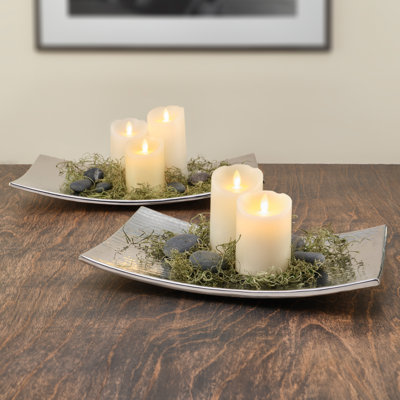 Mikasa Hammered Double Walled Curved Serving Trays