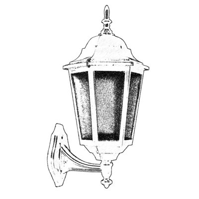 Outdoor Wall Lamp - Black ABS Body with Polycarbonate Cap, 18.5 x 9.1 inches | E27 Socket, Max 40W, IP65 Weatherproof | Ideal for Traditional & Industrial Décor, Durable and Stylish Outdoor Lighting