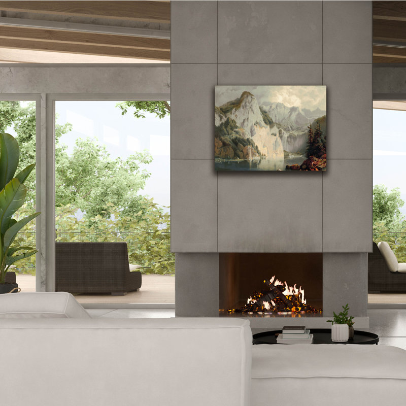  «Mountain View» par Stellar Design Studio, art mural sur toile, 34 po x 26 po, H 26 po x l 34 po