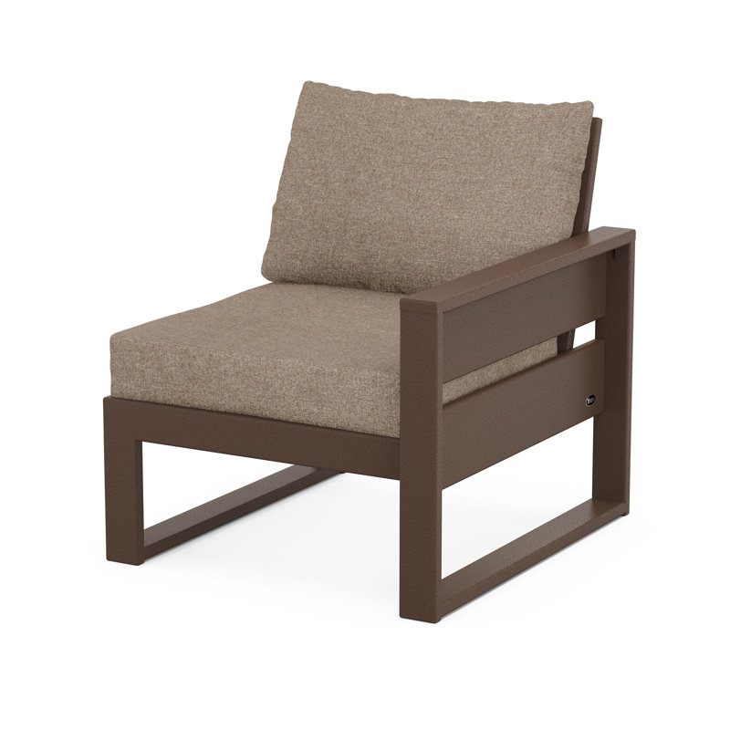 Chaise longue d'extérieur POLYWOOD Eastport, Toile de jute épices, Lanterne rétro