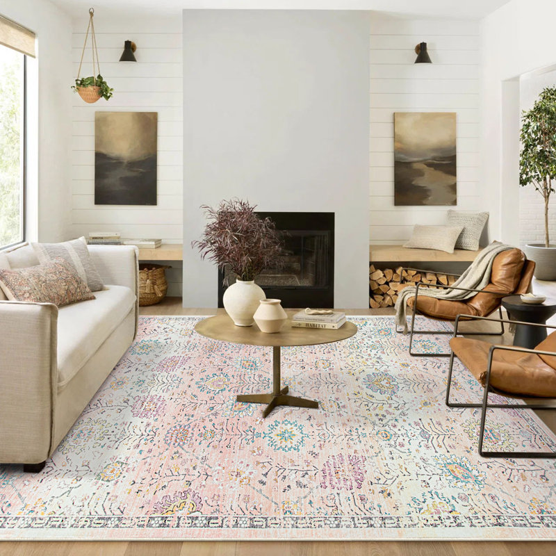 Kaldi Vintage Classic Washable Area Rug - Elegant Timeless Design for Living Room, Bedroom, or Dining Room Decor