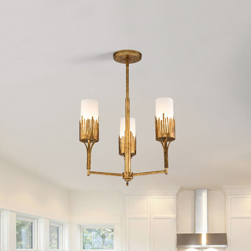 Sawgrass 3 - Light Unique Classic Chandelier, Gold Leaf
