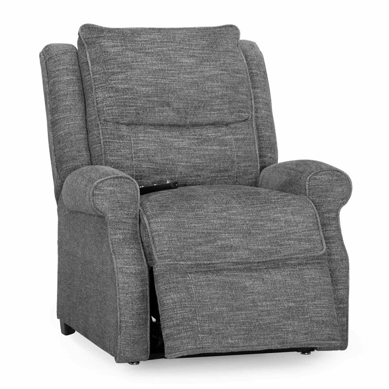 Penndel Upholstered Lift Assist Power Recliner, Pewter 