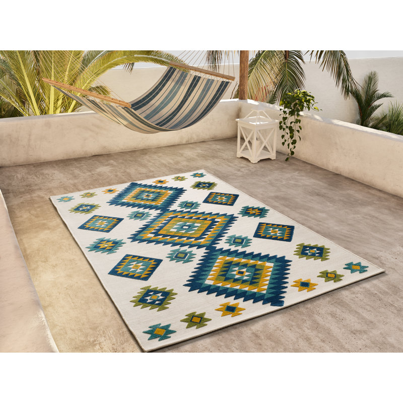 Baylee Moroccan Flatweave Indoor / Outdoor Area Rug, Rectangle 120 x 170cm