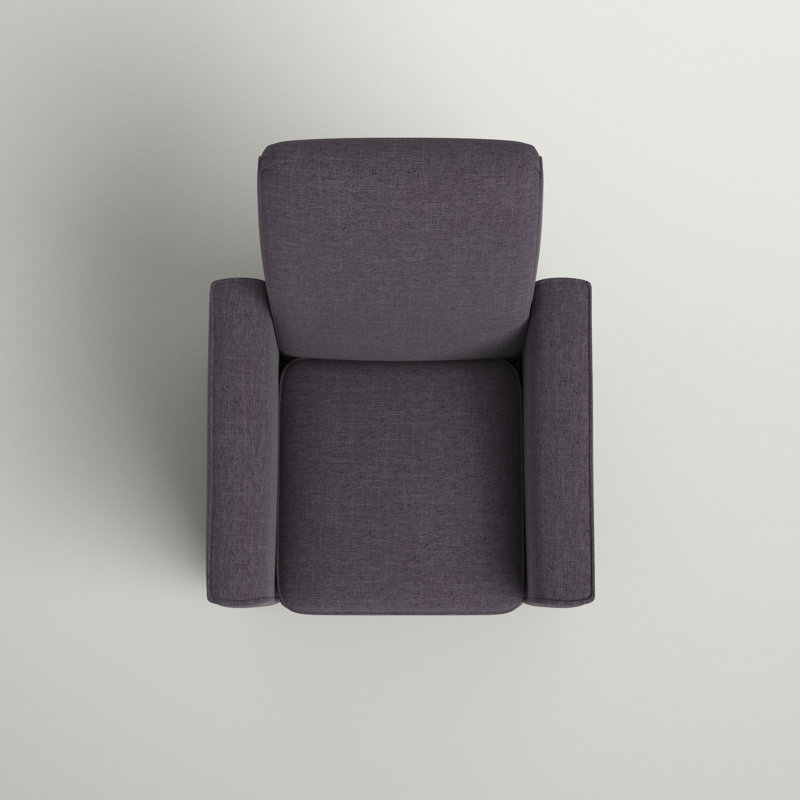 Abbey Swivel Reclining Glider Rocking Chair, Gray Polyester