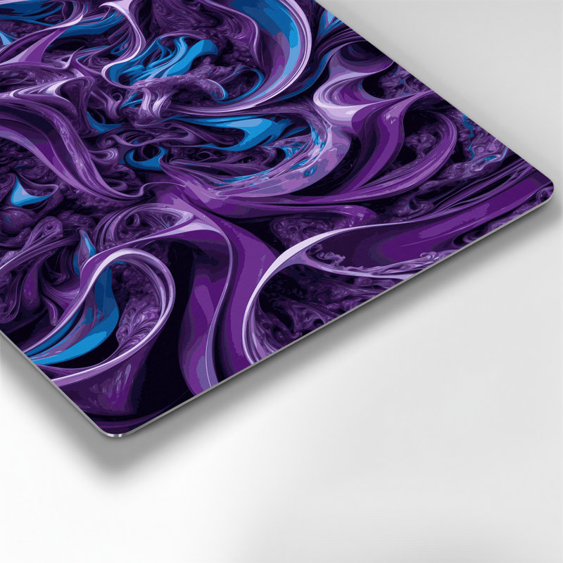 «Biomorphic Abstraction 69», art mural en métal mauve, H 16 po x l 20 po