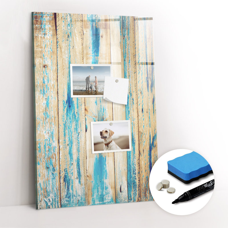 Aged Wood Magnetic Dry Erase Board
