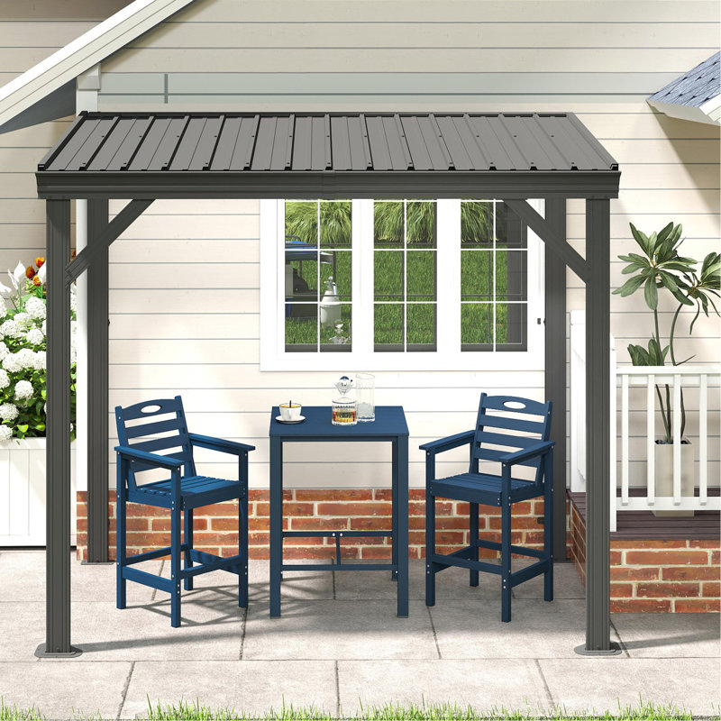 Abri de jardin 8 pi x 5 pi Lean to Gazebo, Gris
