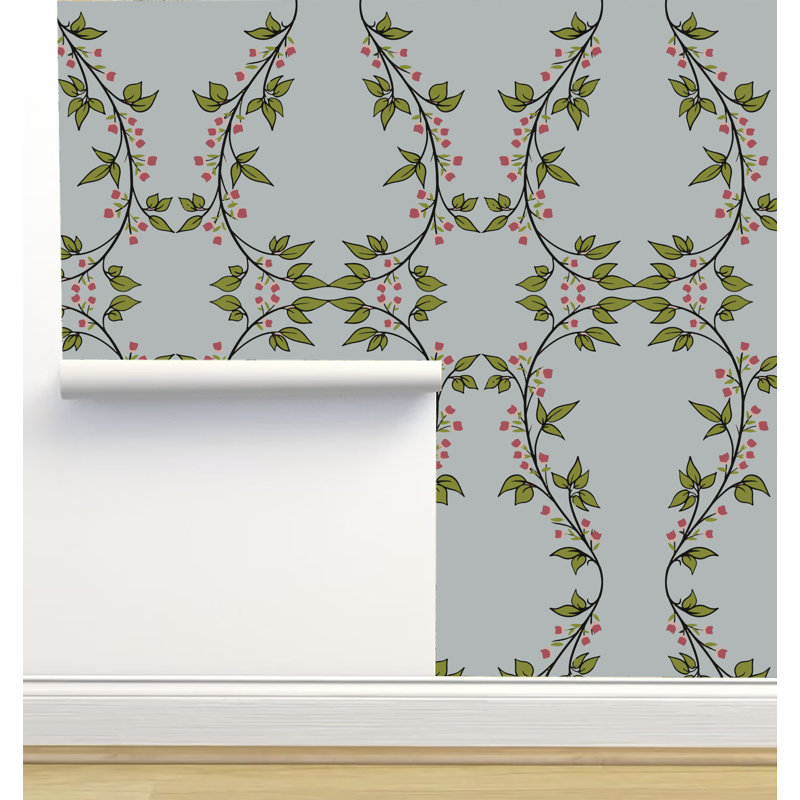 Rouleau de papier peint adhésif 12 pi x 2 pi Monor Designs, Gris