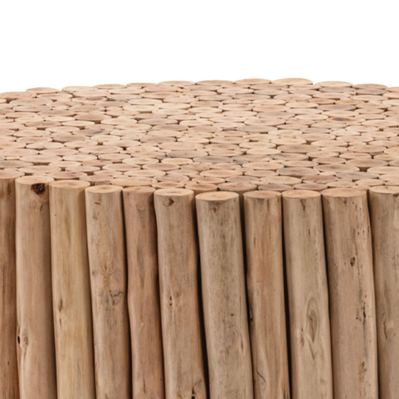 Celenne Solid Wood Coffee Table, Natural Wood