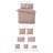 Elsie Linen Look Duvet Cover 8 Piece Designer Set-101216978-101216971