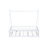 Full Size Rubber Wood Tent-Shaped Floor Bed,With Guardrails,Slats And Door,White