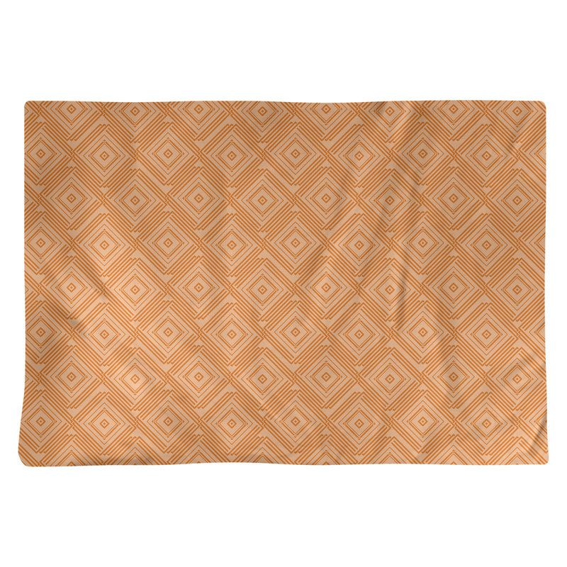 Napperon en coton 18 po Square Maze, Orange