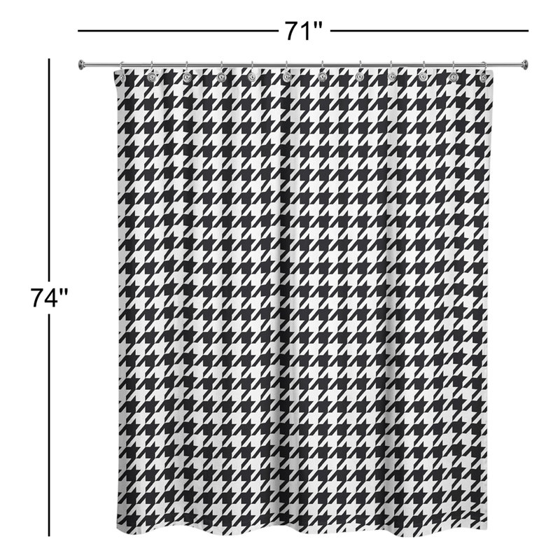 Bodner Houndstooth Single Shower Curtain