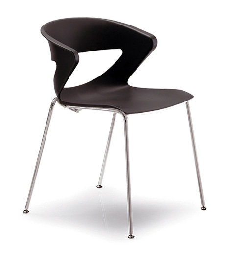 Chaise d'invité Kreature, Noir