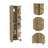 Mirror Linen Cabinet, Four Interior  Shelves, Five External Shelves -Light Oak-1061614436