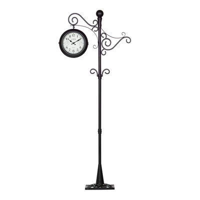 72.04 in. H Aluminum Floor Clock