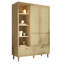 Solid Wood and Metal Wardrobe