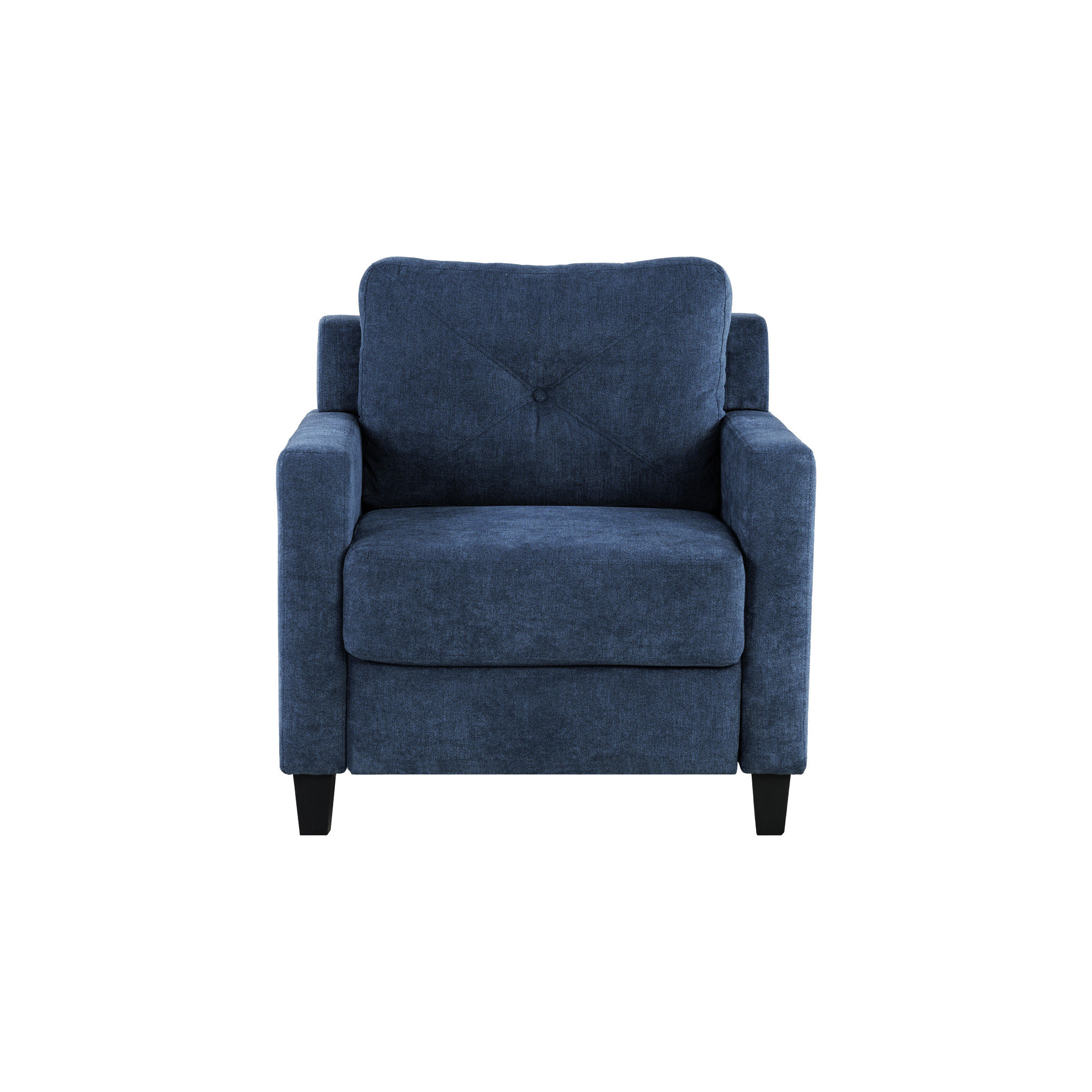 Red Barrel Studio® Elizabeth Stylish Navy Chenille Folding Chair - Save ...