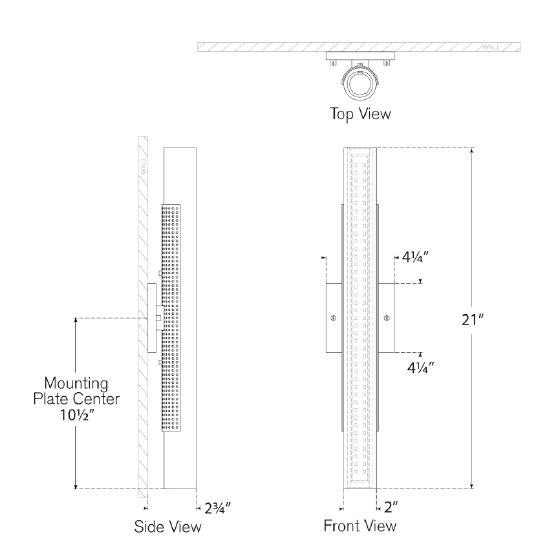 Kelly Wearstler Precision 21" Bath Light, Polished Nickel