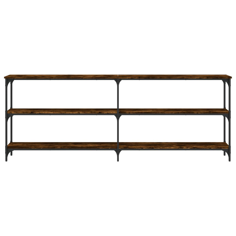 Console Table, 75cm H x 200cm W x 29cm D, Smoked Oak
