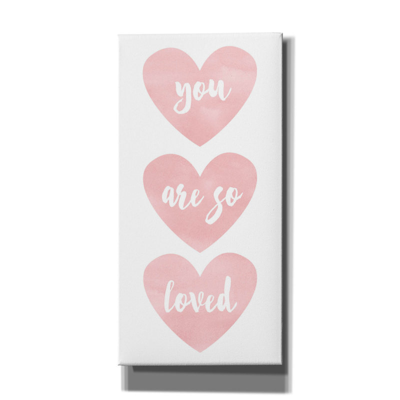  Art mural en toile «Loved» par Erin Clark, 20 po x 40 po
