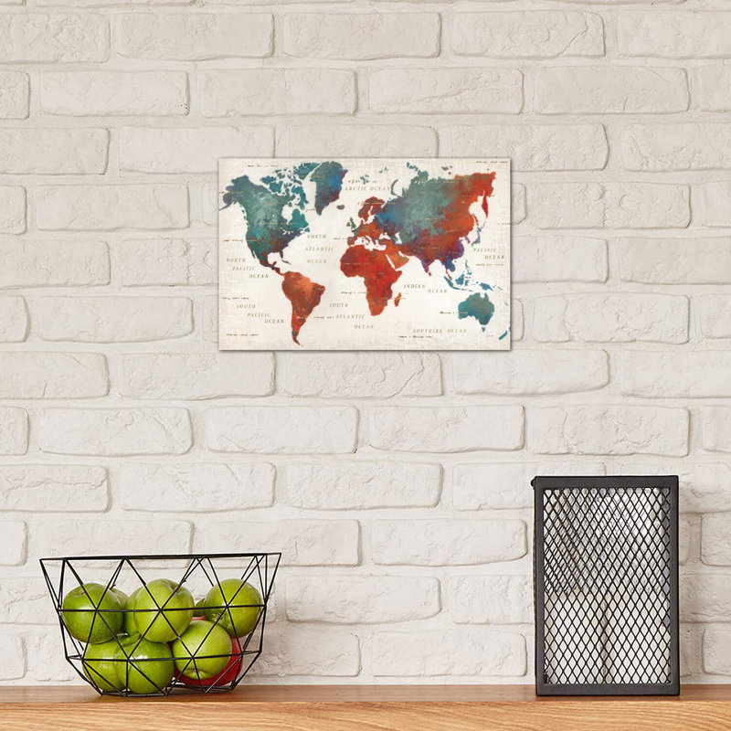 Monde coloré I - Impression, Toile tendue, H 8 po x l 12 po x P 0,75 po