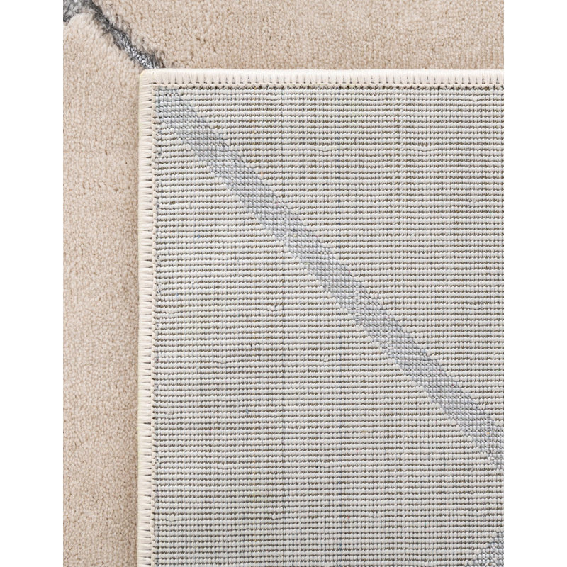 Latitude Run® Checks Novica Rug White and Silver, Rectangle 6'1" x 9'