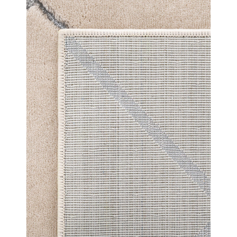 Tapis à carreaux blanc et argent Latitude Run® Novica, Tapis de couloir 2 pi x 6 pi 1 po