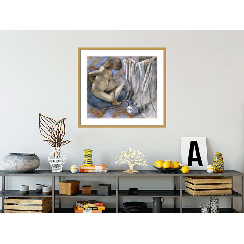 «Woman In The Tub» par Edgar Degas, impression giclée sur cadre, 33.5" H x 36.78" W