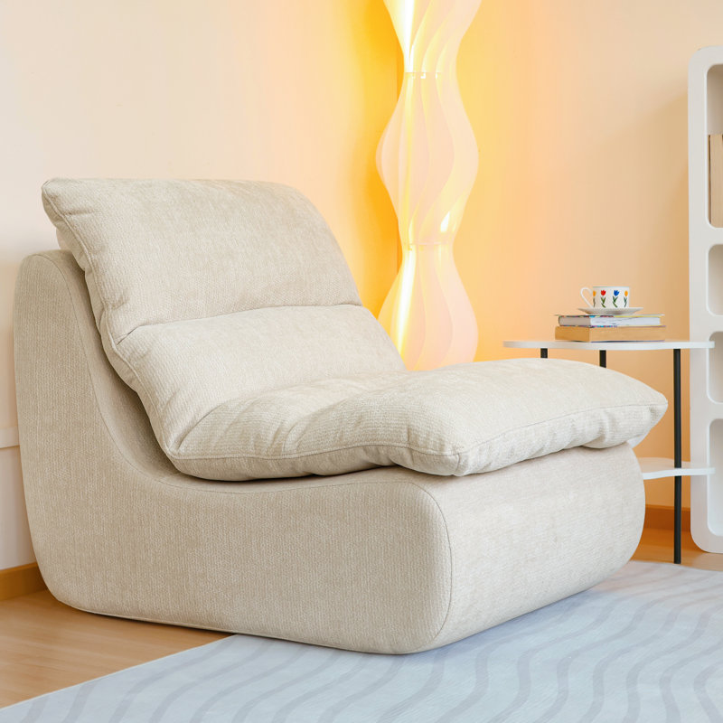 Fabric 82.5cm Reception Sofa, White Fabric